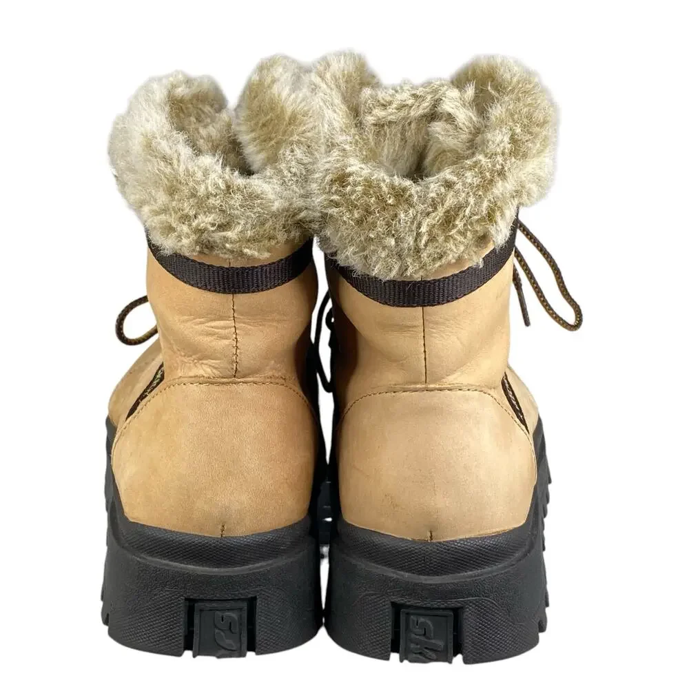 Vintage Y2K Skechers Women’s Jammers Tan Suede Winter Boot Size US 9